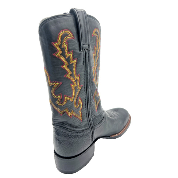 Double H Women’s 6M Cowboy Boots Black Leather Western Square Toe Size New w/tag main image 5